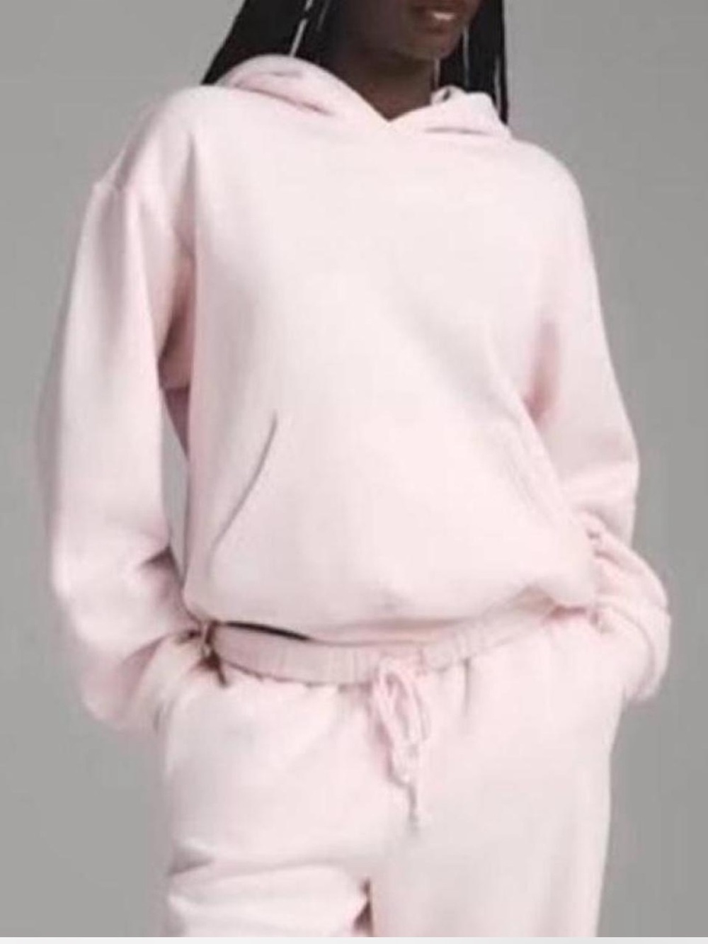 SKIMS Barely Pink Hooded Sweatshirt and Joggers Set